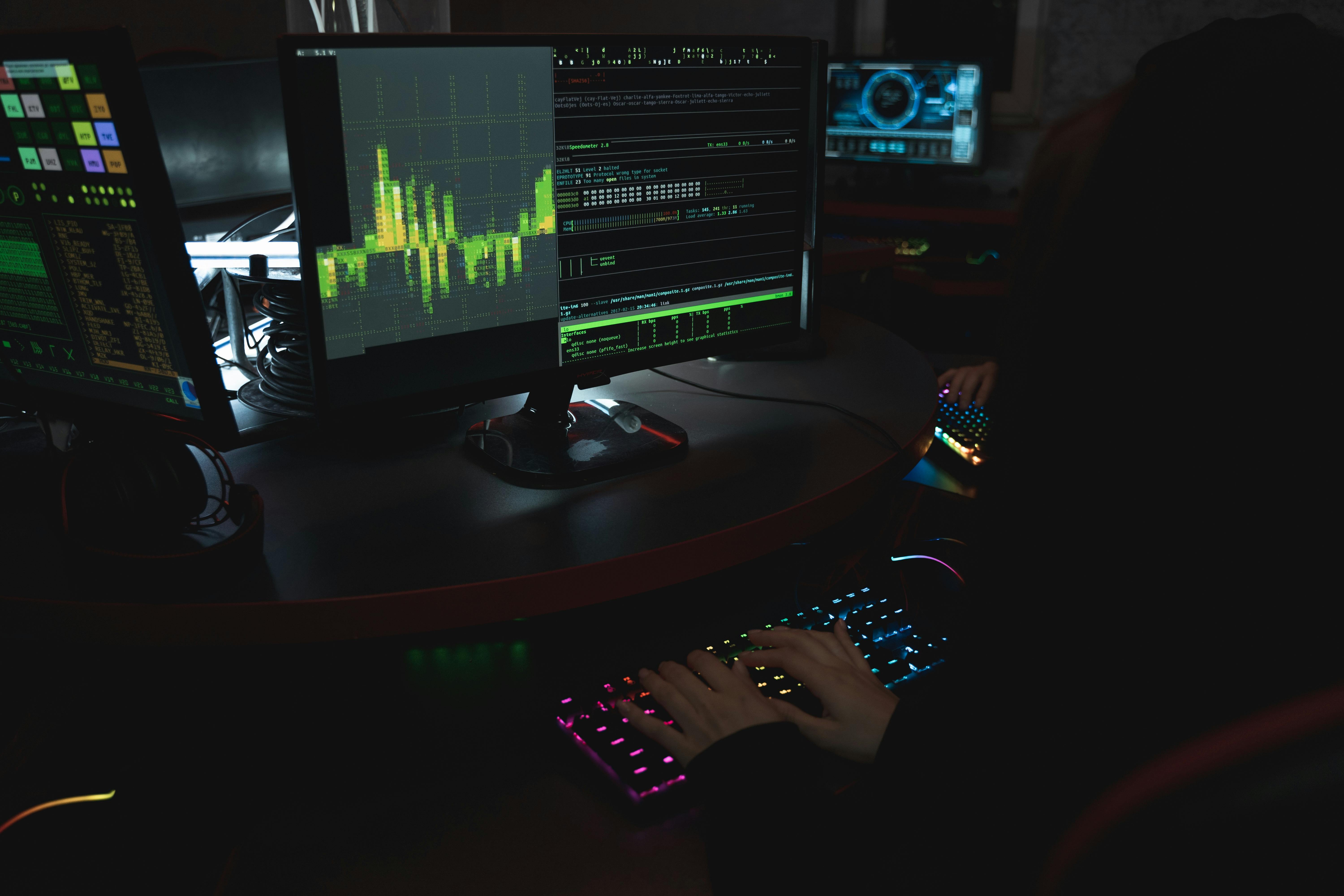 Developer writing code and reading documentation